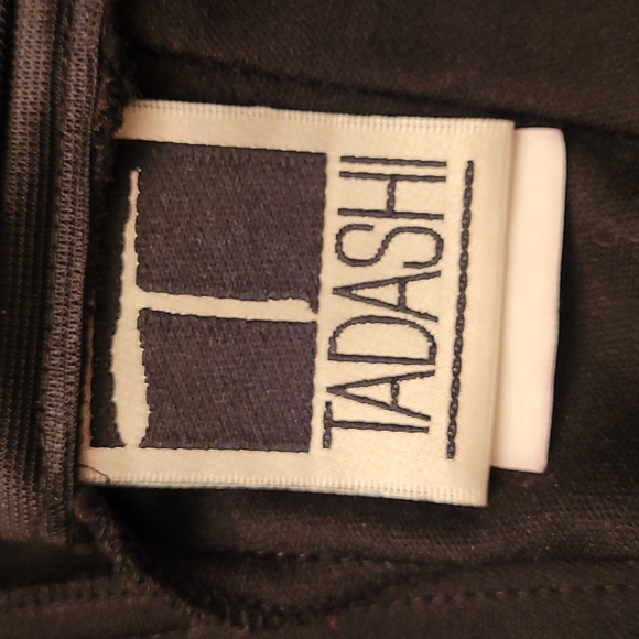 Tadashi Black 100% Silk Layered Ruffle Mini Dress - Picture 6 of 7